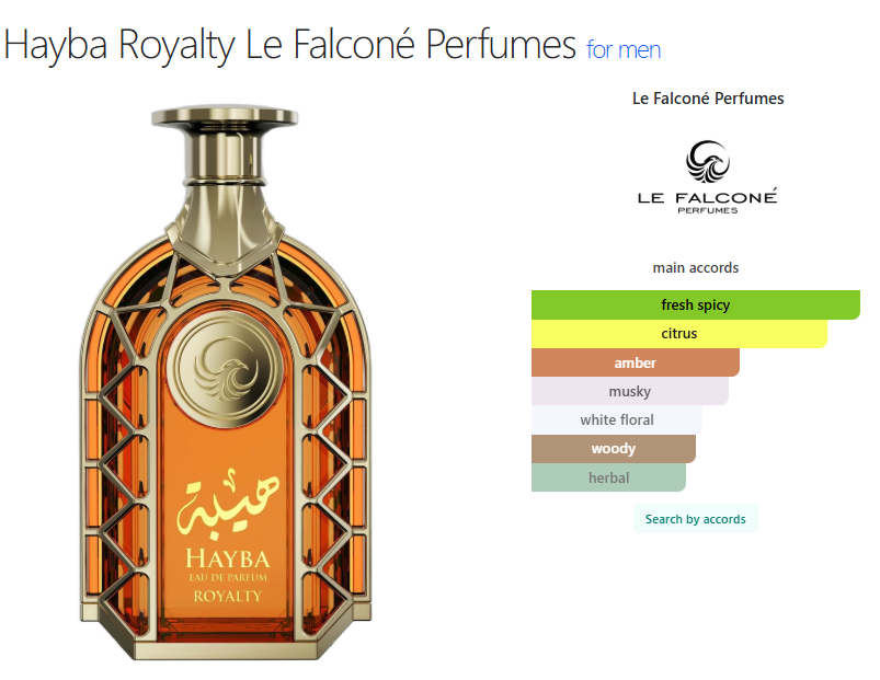 Le Falcone Hayba Royalty Eau De Parfum 100ml EDP Luxury Fragrance For Men